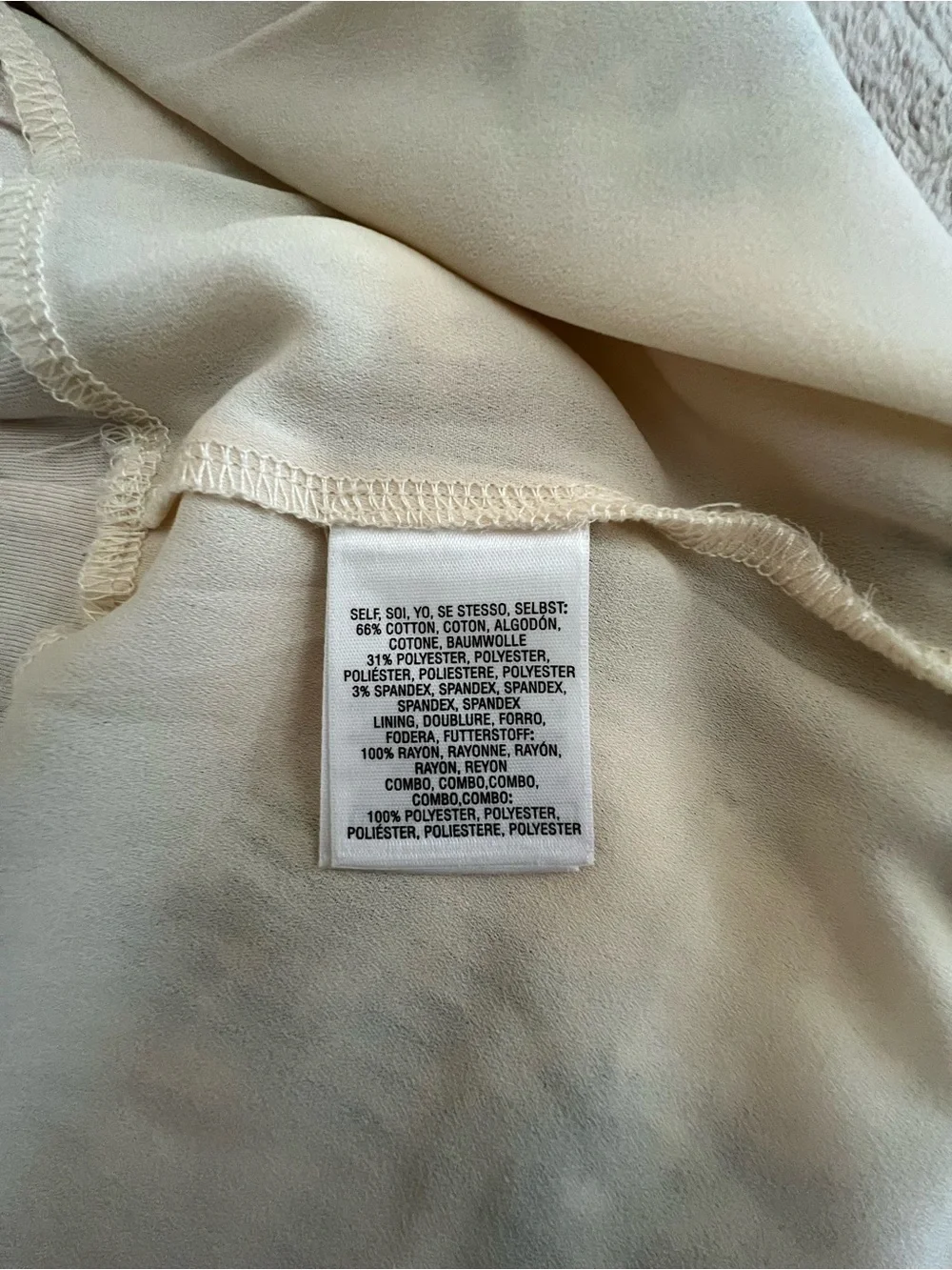 Anthropologie 9-H15 STCL Cream Short-Sleeve Tweed Top with Peter Pan Collar